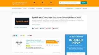 
                            10. SportScheck Gutscheine & Aktionen - Sparfuchs.ch