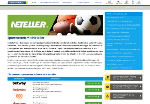 
                            13. Sportwetten mit Neteller | Ein- & Auszahlung + Alle Anbieter