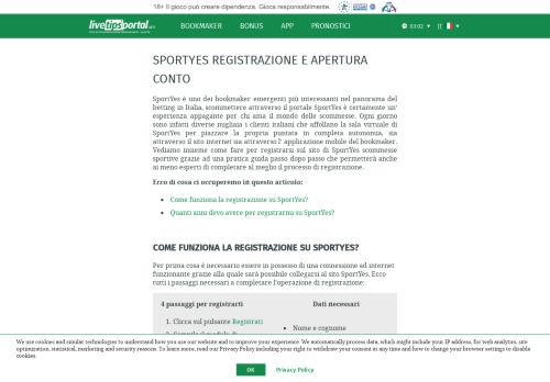 
                            7. SportYes Registrazione e apertura conto - Sport yes login