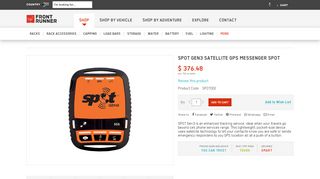 
                            11. SPOT Gen3 Satellite GPS Messenger SPOT - Front Runner