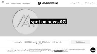
                            12. spot on news AG - Alle Infos auf einen Blick | Agenturmatching
