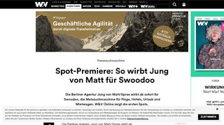 
                            6. Spot-Premiere: So wirbt Jung von Matt für Swoodoo | W&V