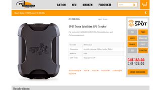 
                            9. SPOT Trace Satelliten GPS Tracker Velo-Direct.ch