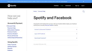 
                            10. Spotify and Facebook - Spotify