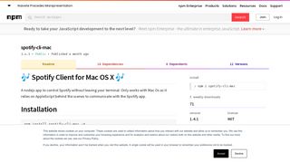 
                            6. spotify-cli-mac - npm