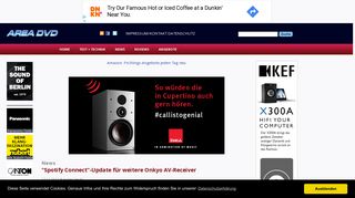 
                            10. „Spotify Connect“-Update für weitere Onkyo AV-Receiver | AREA DVD