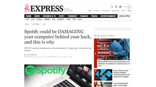 
                            9. Spotify could be DAMAGING your computer, and this is why | Express ...