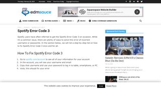 
                            13. Spotify Error Code 3: How To Fix This Bug on Spotify - EDM Sauce