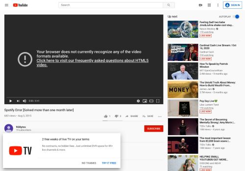 
                            4. Spotify Error [Solved more than one month later] - YouTube