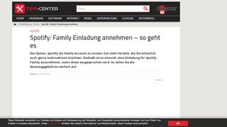 
                            5. Spotify: Family Einladung annehmen | TippCenter