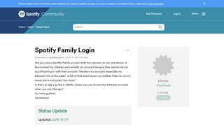 
                            8. Spotify Family Login - The Spotify Community