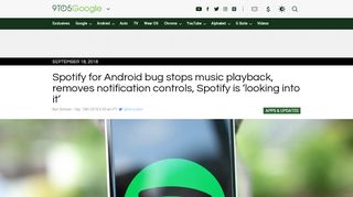 
                            7. Spotify for Android plagued by music stopping bugs and more ...