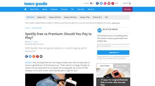 
                            9. Spotify Free vs Premium: Should You Pay to Play? - Tom's Guide