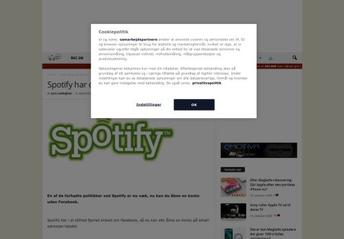 
                            10. Spotify har droppet Facebook-krav - recordere.dk