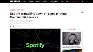 
                            7. Spotify is cracking down on users pirating Premium-like service ...