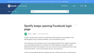 
                            13. Spotify keeps opening Facebook login page - The Spotify Community