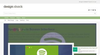 
                            8. Spotify Login Screen Interface | Design Shack