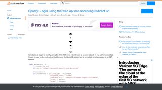 
                            8. Spotify: Login using the web api not accepting redirect url ...