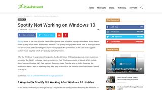 
                            5. Spotify Not Working on Windows 10 - How to Fix? | iSeePassword Blog