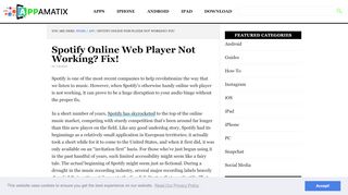 
                            8. Spotify Online Web Player Not Working? Fix! | Appamatix