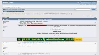 
                            8. SPOTIFY PREMIUM ACCOUNT GENERATOR [Lifetime] - Bitcointalk