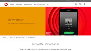 
                            11. Spotify Premium - enjoy the latest music with Vodafone