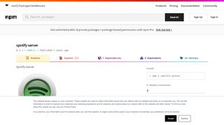 
                            12. spotify-server - npm