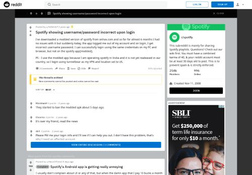 
                            6. Spotify showing username/password incorrect upon login : spotify ...