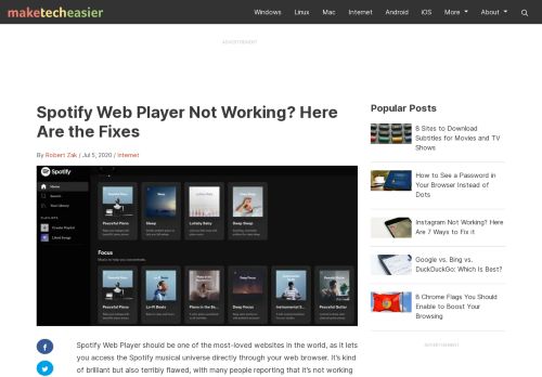 
                            8. Spotify Web Player Not Working? Here Are the Fixes - Make Tech Easier