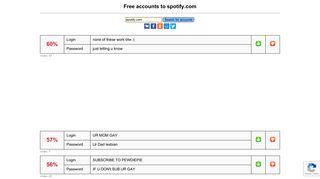 
                            6. spotify.com - free accounts, logins and passwords