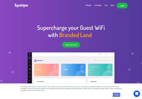 
                            2. Spotipo: Hosted hotspot solutions supporting multiple vendors