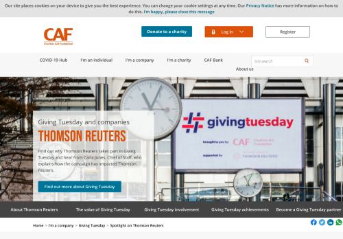 
                            11. Spotlight on Thomson Reuters | givingtuesday for corporates at CAF