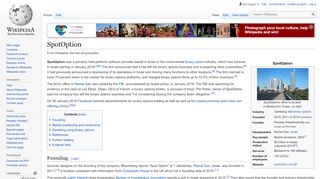 
                            5. SpotOption - Wikipedia