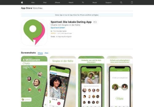 
                            9. Spotted: Die lokale Dating App im App Store - iTunes - Apple