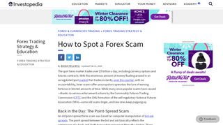 
                            11. Spotting a forex scam - Investopedia
