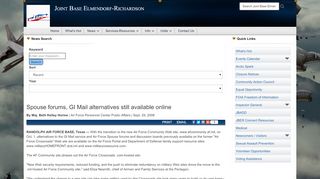 
                            10. Spouse forums, GI Mail alternatives still available online > Joint Base ...