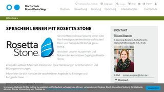 
                            8. Sprachen lernen mit Rosetta Stone | Hochschule Bonn-Rhein-Sieg (H ...