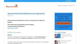 
                            12. Sprachenlernen24-Akademie zum Sparpreis!