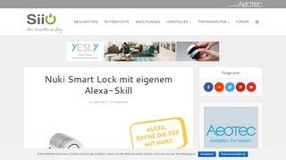 
                            11. Sprachgesteuertes Schloss: Nuki Smart Lock mit eigenem Alexa-Skill