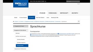 
                            8. Sprachkurse - RWTH AACHEN UNIVERSITY - Deutsch