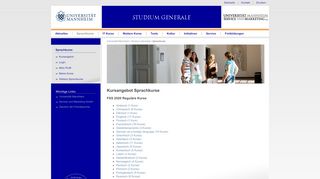 
                            5. Sprachkurse: Studium Generale Universität Mannheim