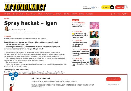 
                            5. Spray hackat – igen | Aftonbladet