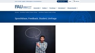 
                            9. Sprechblase, Feedback, Student, Umfrage › Friedrich-Alexander ...