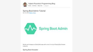 
                            5. Spring Boot Admin Tutorial | Vojtech Ruzicka's Programming Blog