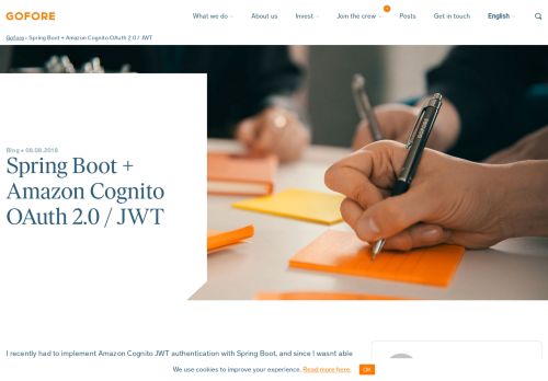 
                            12. Spring Boot + Amazon Cognito OAuth 2.0 / JWT » Gofore