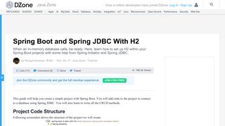 
                            3. Spring Boot and Spring JDBC With H2 - DZone Java