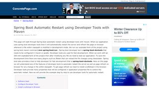 
                            7. Spring Boot Automatic Restart using Developer Tools with Maven