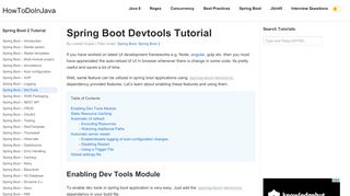 
                            3. Spring Boot Devtools Tutorial - HowToDoInJava