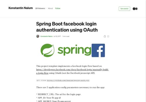 
                            10. Spring Boot facebook login authentication using OAuth - Medium