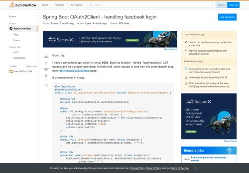 
                            11. Spring Boot OAuth2Client - handling facebook login - Stack Overflow